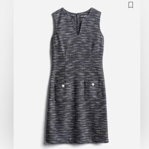 Karl Lagerfeld Black and White Tweed Dress